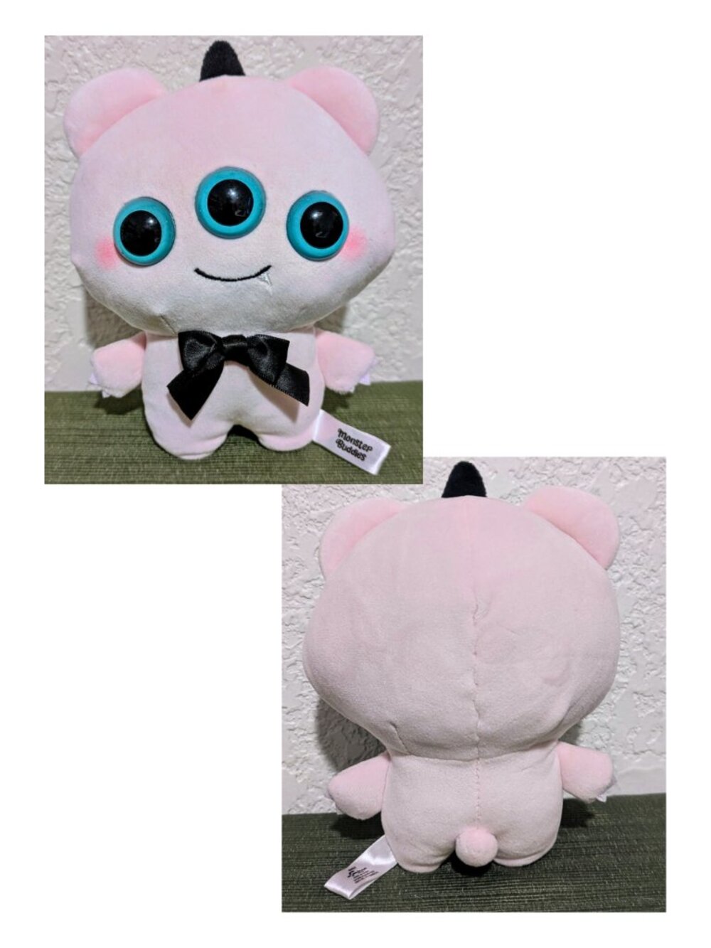 RARE 6.5" Fukuya Monster Buddies Three Eyed Monster Plush Kawaii Pastel Goth Toy